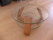 table de salon, plateau en verre- fabrication