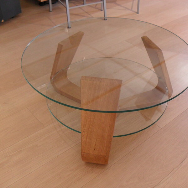 table de salon, plateau en verre- fabrication